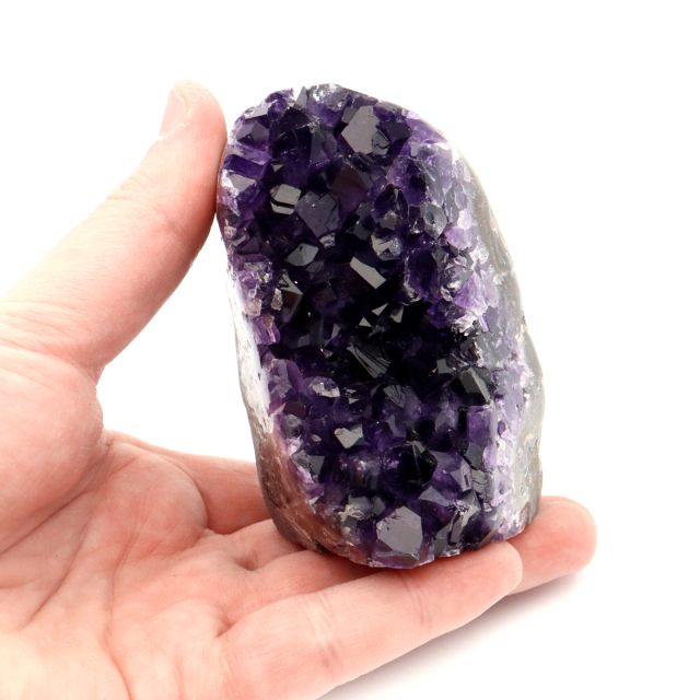 アメジスト クラスター 側面磨き 紫水晶 置き物 原石 ウルグアイ産 天然石 AAA 1点物 2月 誕生石