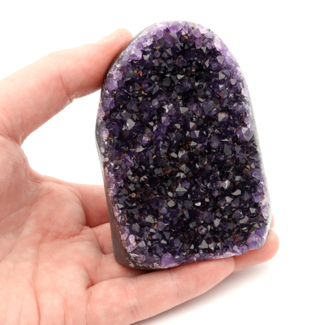 アメジスト クラスター 側面磨き 紫水晶 置き物 原石 ウルグアイ産 天然石 AAA 1点物 2月 誕生石