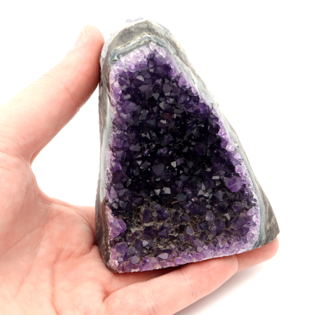 アメジスト クラスター 側面磨き 紫水晶 置き物 原石 ウルグアイ産 天然石 AAA 1点物 2月 誕生石