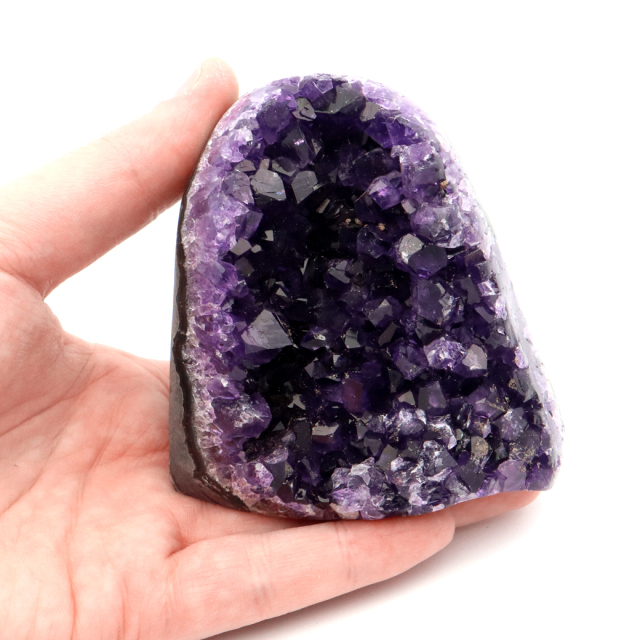 アメジスト クラスター 側面磨き 紫水晶 置き物 原石 ウルグアイ産 天然石 AAA 1点物 2月 誕生石