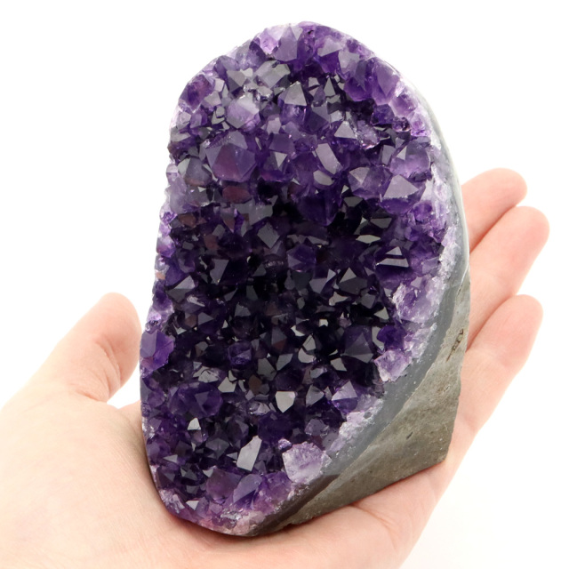 アメジスト クラスター 側面磨き AAA 紫水晶 置き物 原石 ウルグアイ産 天然石 1点物 2月 誕生石