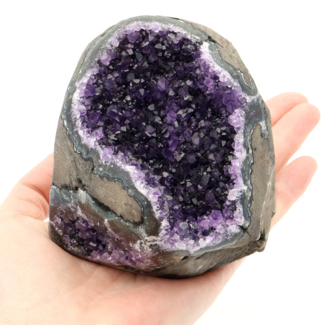 アメジスト クラスター 側面磨き AAA 紫水晶 置き物 原石 ウルグアイ産 天然石 1点物 2月 誕生石