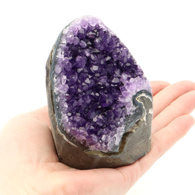 アメジスト クラスター 側面磨き AAA 紫水晶 置き物 原石 ウルグアイ産 天然石 1点物 2月 誕生石