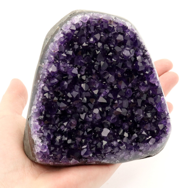 アメジスト クラスター 側面磨き AAA 紫水晶 置き物 原石 ウルグアイ産 天然石 1点物 2月 誕生石