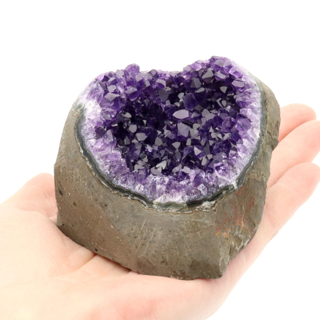 アメジスト クラスター 側面磨き AAA 紫水晶 置き物 原石 ウルグアイ産 天然石 1点物 2月 誕生石