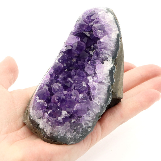 アメジスト クラスター 側面磨き AAA 紫水晶 置き物 原石 ウルグアイ産 天然石 1点物 2月 誕生石