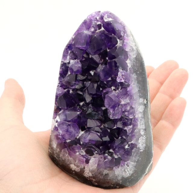 アメジスト クラスター 側面磨き AAA 紫水晶 置き物 原石 ウルグアイ産 天然石 1点物 2月 誕生石