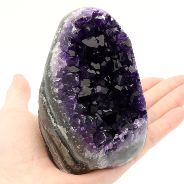 アメジスト クラスター 側面磨き AAA 紫水晶 置き物 原石 ウルグアイ産 天然石 1点物 2月 誕生石