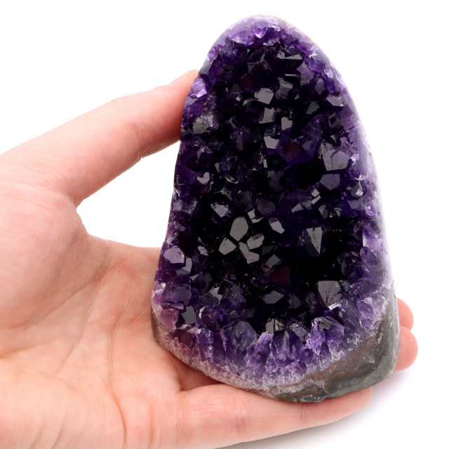 アメジスト クラスター 側面磨き 紫水晶 置き物 原石 ウルグアイ産 天然石 AAA 1点物 2月 誕生石