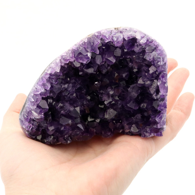 アメジスト クラスター 側面磨き AAA 紫水晶 置き物 原石 ウルグアイ産 天然石 1点物 2月 誕生石