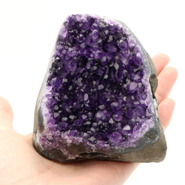 アメジスト クラスター 側面磨き AAA 紫水晶 置き物 原石 ウルグアイ産 天然石 1点物 2月 誕生石