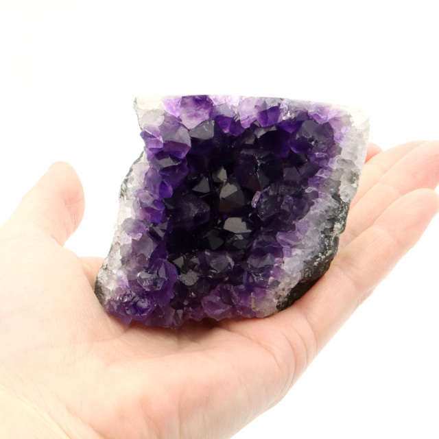 アメジスト クラスター 底切り AAA+ 紫水晶 置き物 原石 385g ウルグアイ産 天然石 1点物 2月 誕生石