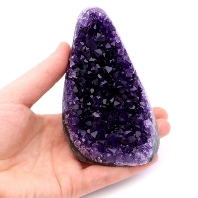 アメジスト クラスター 側面磨き 紫水晶 置き物 原石 ウルグアイ産 天然石 AAA 1点物 2月 誕生石