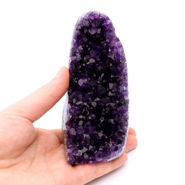 アメジスト クラスター 側面磨き 紫水晶 置き物 原石 ウルグアイ産 天然石 AAA 1点物 2月 誕生石