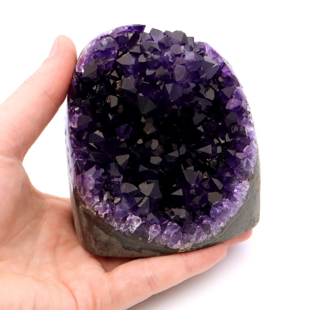 アメジスト クラスター 側面磨き 紫水晶 置き物 原石 ウルグアイ産 天然石 AAA 1点物 2月 誕生石