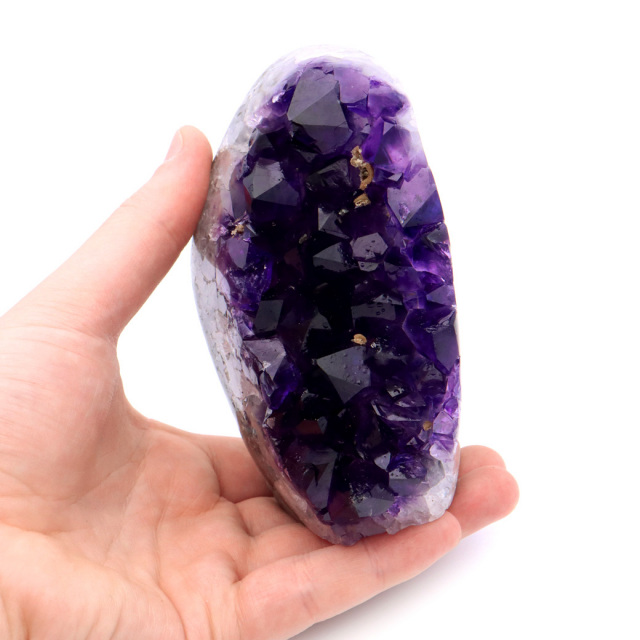 アメジスト クラスター 側面磨き 紫水晶 置き物 原石 ウルグアイ産 天然石 AAA 1点物 2月 誕生石