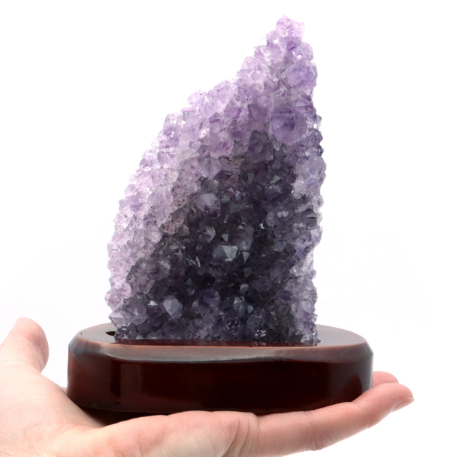 アメジスト クラスター 原石 1点物 台付き ブラジル産 Amethyst 天然石 紫水晶 置き物 置物 2月 誕生石 癒し グッズ