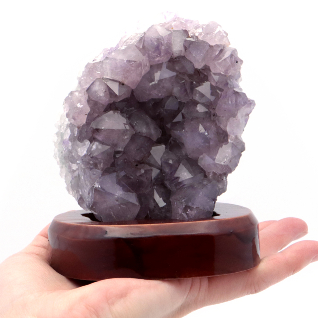 アメジスト クラスター 原石 1点物 台付き ブラジル産 Amethyst 天然石 紫水晶 置き物 置物 2月 誕生石 癒し グッズ