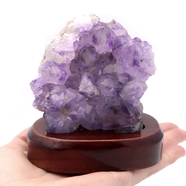 アメジスト クラスター 原石 1点物 台付き ブラジル産 Amethyst 天然石 紫水晶 置き物 置物 2月 誕生石 癒し グッズ