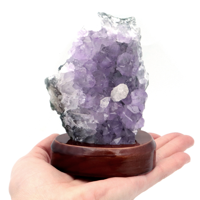アメジスト クラスター 原石 1点物 台付き ブラジル産 Amethyst 天然石 紫水晶 置き物 置物 2月 誕生石 癒し グッズ