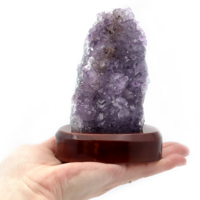 アメジスト クラスター 原石 1点物 台付き ブラジル産 Amethyst 天然石 紫水晶 置き物 置物 2月 誕生石 癒し グッズ