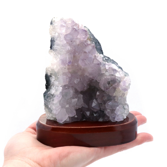 アメジスト クラスター 原石 1点物 台付き ブラジル産 Amethyst 天然石 紫水晶 置き物 置物 2月 誕生石 癒し グッズ