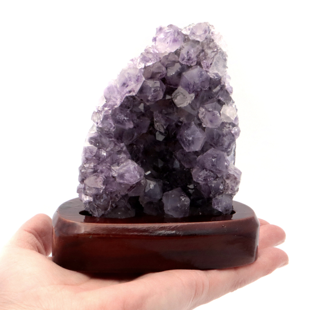 アメジスト クラスター 原石 1点物 台付き ブラジル産 Amethyst 天然石 紫水晶 置き物 置物 2月 誕生石 癒し グッズ