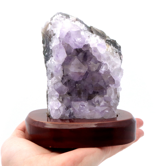 アメジスト クラスター 原石 1点物 台付き ブラジル産 Amethyst 天然石 紫水晶 置き物 置物 2月 誕生石 癒し グッズ