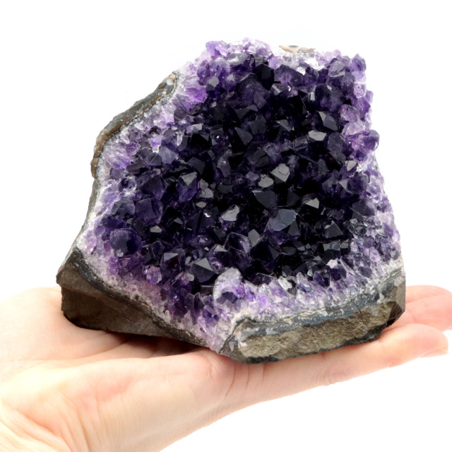 アメジスト クラスター 底切り AAA ドゥルーザ 紫水晶 置き物 原石 ウルグアイ産 天然石 1点物 2月 誕生石 天然石 amethyst