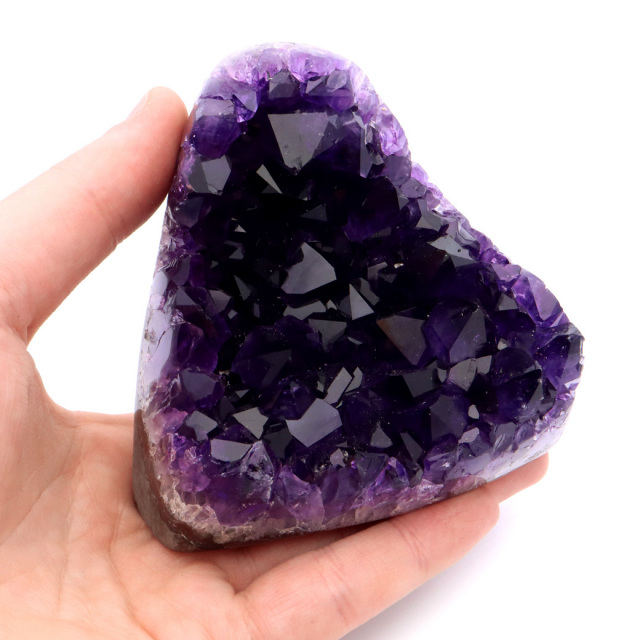 アメジスト クラスター 側面磨き 紫水晶 置き物 原石 ウルグアイ産 天然石 AAA 1点物 2月 誕生石