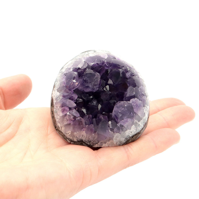 アメジスト クラスター 側面磨き AAA ドゥルーザ 紫水晶 置き物 原石 ウルグアイ産 天然石 1点物 2月 誕生石