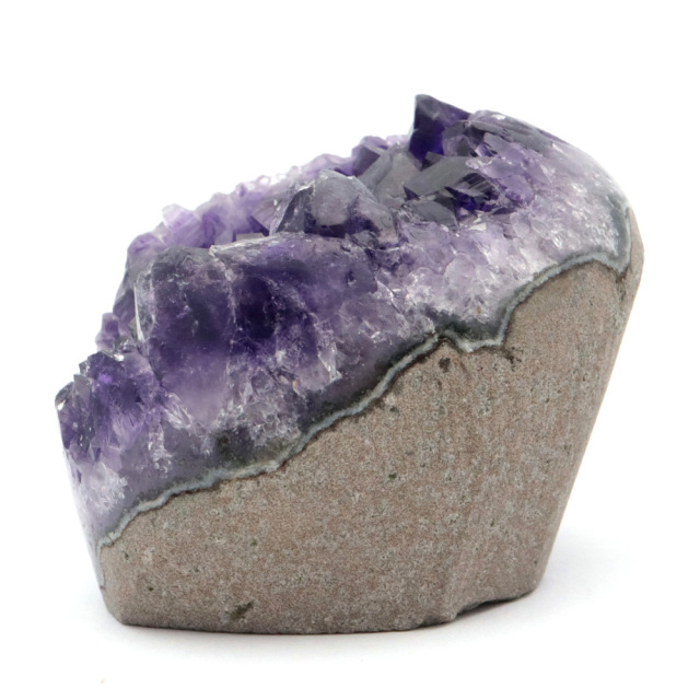 アメジスト クラスター 側面磨き AAA ドゥルーザ 紫水晶 置き物 原石 ウルグアイ産 天然石 1点物 2月 誕生石