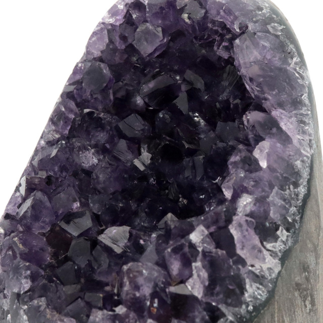 アメジスト クラスター 側面磨き AAA ドゥルーザ 紫水晶 置き物 原石 ウルグアイ産 天然石 1点物 2月 誕生石