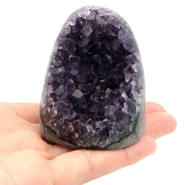 アメジスト クラスター 側面磨き AAA ドゥルーザ 紫水晶 置き物 原石 ウルグアイ産 天然石 1点物 2月 誕生石