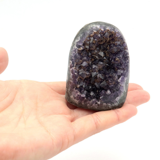 アメジスト クラスター 側面磨き AAA ドゥルーザ 紫水晶 置き物 原石 ウルグアイ産 天然石 1点物 2月 誕生石