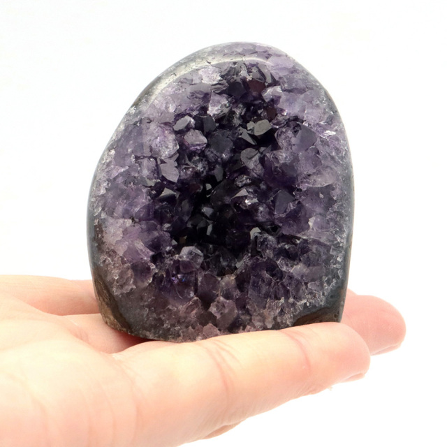 アメジスト クラスター 側面磨き AAA ドゥルーザ 紫水晶 置き物 原石 ウルグアイ産 天然石 1点物 2月 誕生石