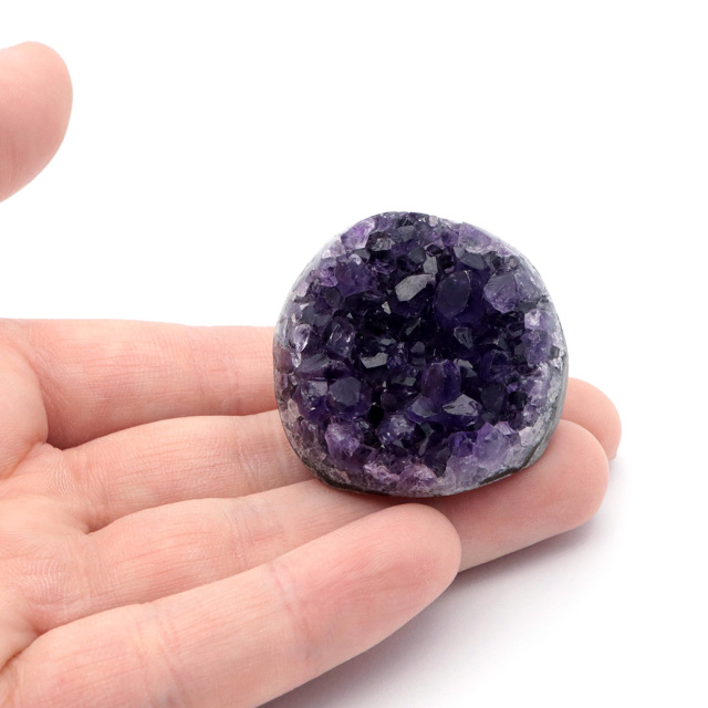 アメジスト クラスター 側面磨き AAA ドゥルーザ 紫水晶 置き物 原石 ウルグアイ産 天然石 1点物 2月 誕生石 天然石 amethyst