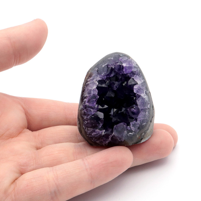 アメジスト クラスター 側面磨き AAA ドゥルーザ 紫水晶 置き物 原石 ウルグアイ産 天然石 1点物 2月 誕生石 天然石 amethyst