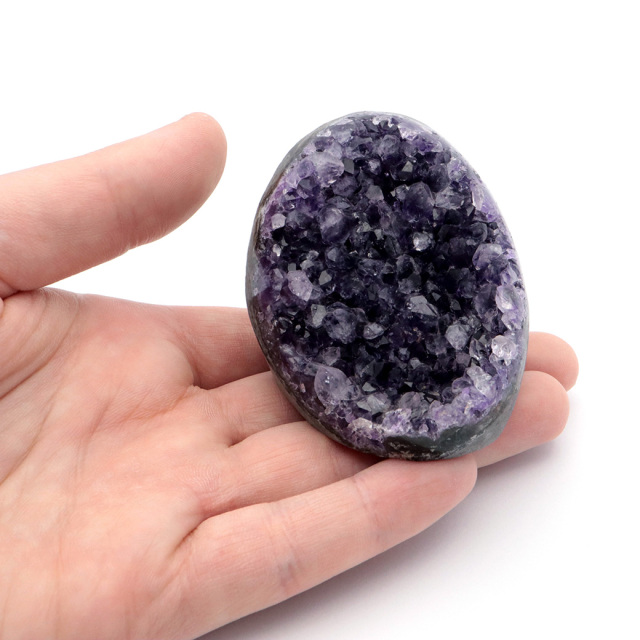 アメジスト クラスター 側面磨き AAA ドゥルーザ 紫水晶 置き物 原石 ウルグアイ産 天然石 1点物 2月 誕生石 天然石 amethyst