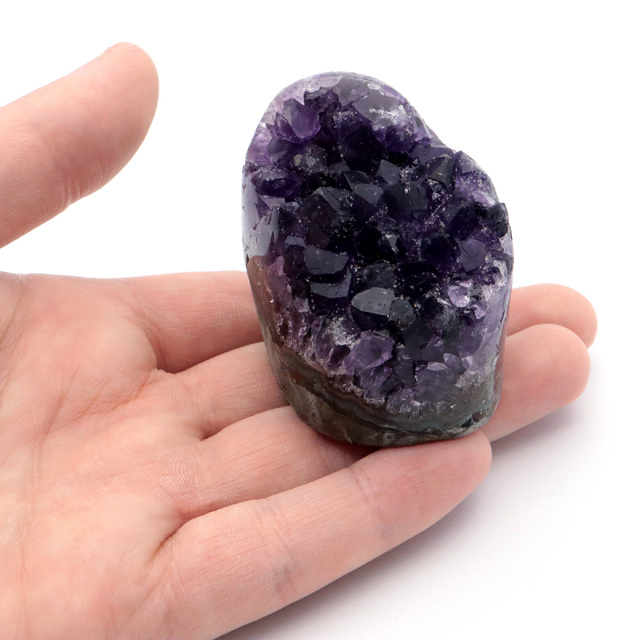 アメジスト クラスター 側面磨き AAA ドゥルーザ 紫水晶 置き物 原石 ウルグアイ産 天然石 1点物 2月 誕生石 天然石 amethyst