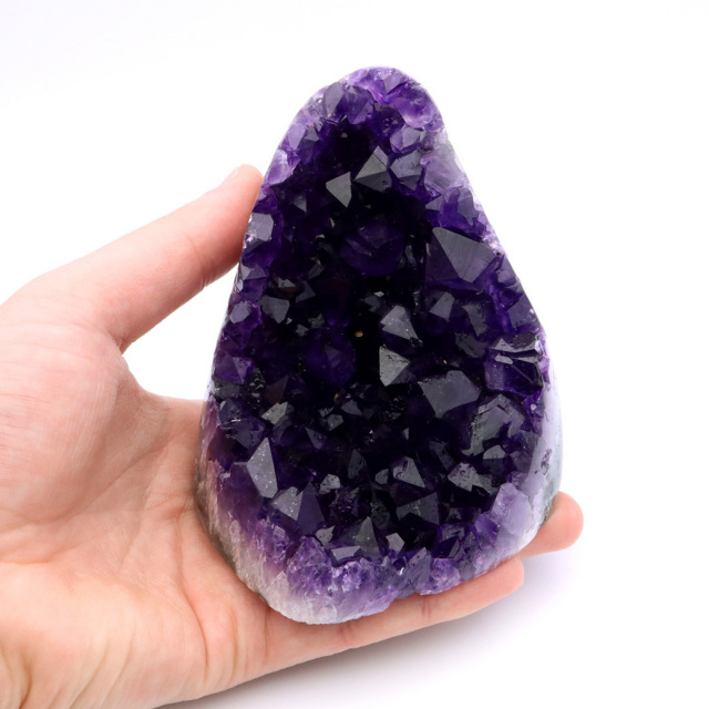 アメジスト クラスター 側面磨き 紫水晶 置き物 原石 ウルグアイ産 天然石 AAA 1点物 2月 誕生石