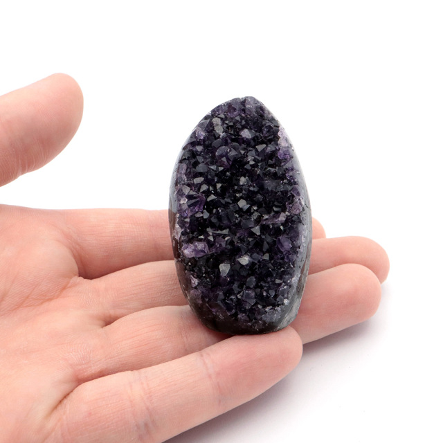 アメジスト クラスター 側面磨き AAA ドゥルーザ 紫水晶 置き物 原石 ウルグアイ産 天然石 1点物 2月 誕生石 天然石 amethyst