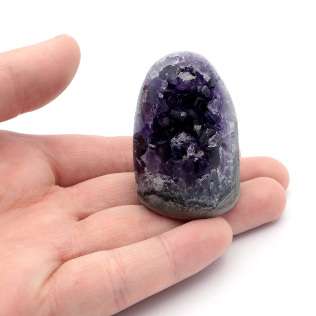 アメジスト クラスター 側面磨き AAA ドゥルーザ 紫水晶 置き物 原石 ウルグアイ産 天然石 1点物 2月 誕生石 天然石 amethyst