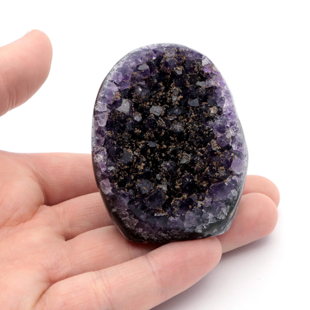 アメジスト クラスター 側面磨き AAA ドゥルーザ 紫水晶 置き物 原石 ウルグアイ産 天然石 1点物 2月 誕生石 天然石 amethyst