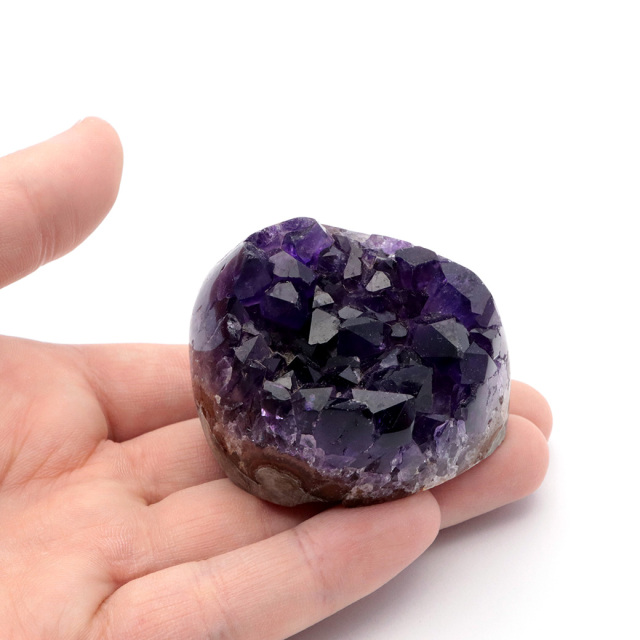 アメジスト クラスター 側面磨き AAA ドゥルーザ 紫水晶 置き物 原石 ウルグアイ産 天然石 1点物 2月 誕生石 天然石 amethyst