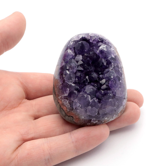 アメジスト クラスター 側面磨き AAA ドゥルーザ 紫水晶 置き物 原石 ウルグアイ産 天然石 1点物 2月 誕生石 天然石 amethyst
