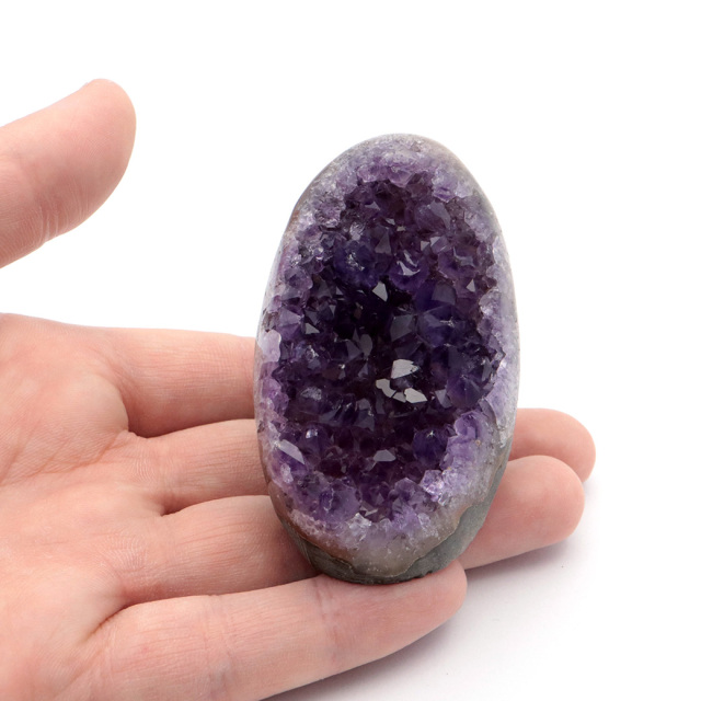 アメジスト クラスター 側面磨き AAA ドゥルーザ 紫水晶 置き物 原石 ウルグアイ産 天然石 1点物 2月 誕生石 天然石 amethyst