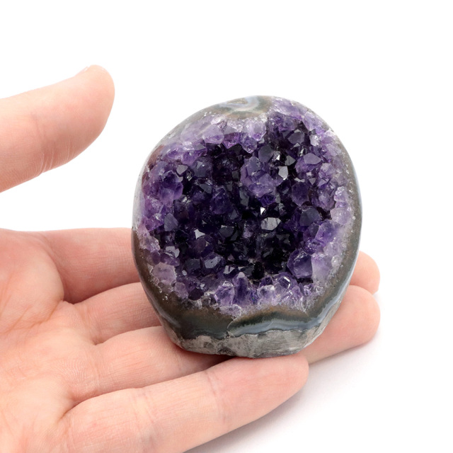 アメジスト クラスター 側面磨き AAA ドゥルーザ 紫水晶 置き物 原石 ウルグアイ産 天然石 1点物 2月 誕生石 天然石 amethyst