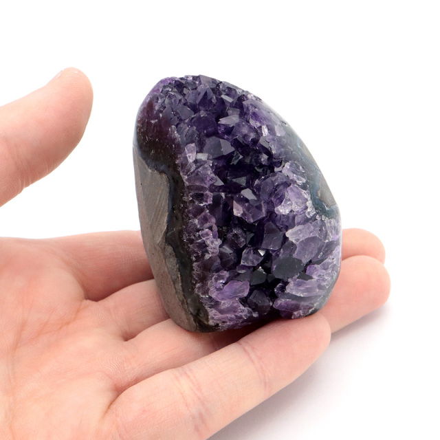 アメジスト クラスター 側面磨き AAA ドゥルーザ 紫水晶 置き物 原石 ウルグアイ産 天然石 1点物 2月 誕生石 天然石 amethyst