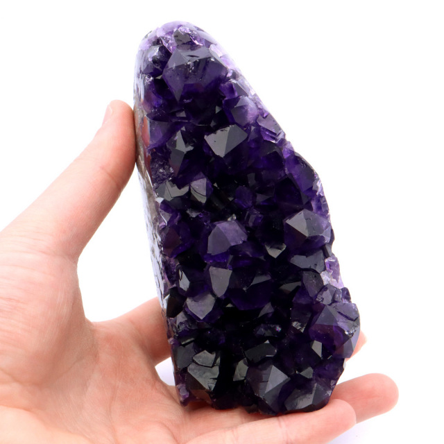 アメジスト クラスター 側面磨き 紫水晶 置き物 原石 ウルグアイ産 天然石 AAA 1点物 2月 誕生石